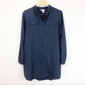 Esley Navy Shirt Dress